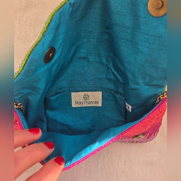 Vintage Mary Frances Beaded Clutch Made In India - Picture 3 of 4